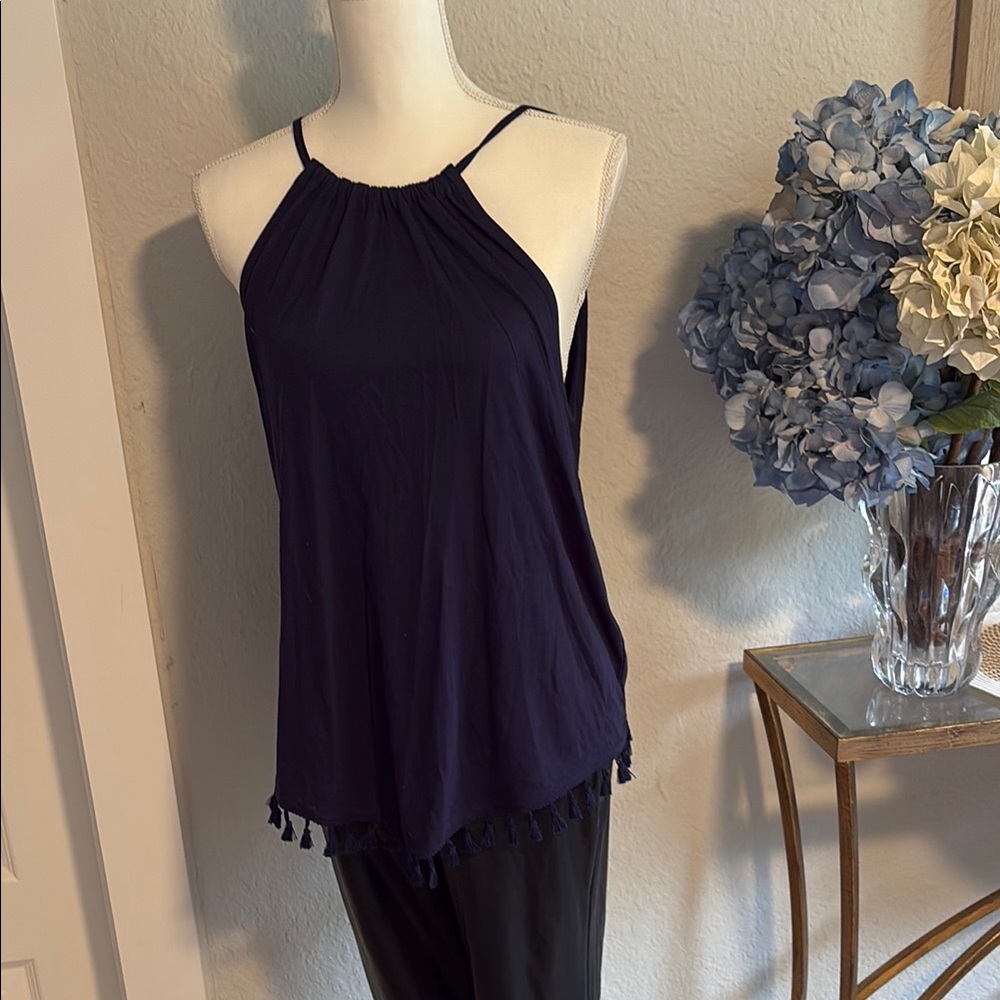 Lasagna Women's Navy Blue sleeveless Tank Top Sz 8/10